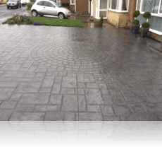 9 foot Cobble Circle Feature in Platinum Grey with Charcoal RA
