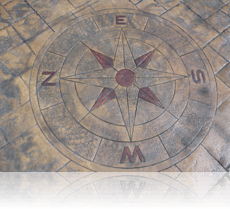 Compass Feature Stained