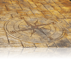 Compass Feature Stain Etched Ashlar Slate in Riverside Tan Charcoal Ra