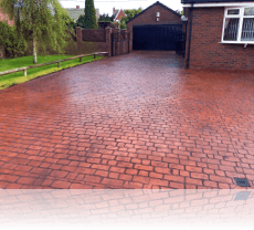 Country Cobble Drive Brick Red